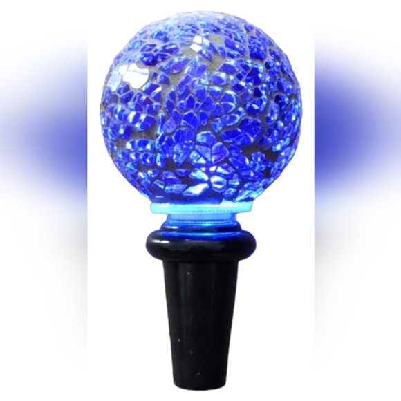 Other - Light up wine topper broken glass sphere multi color